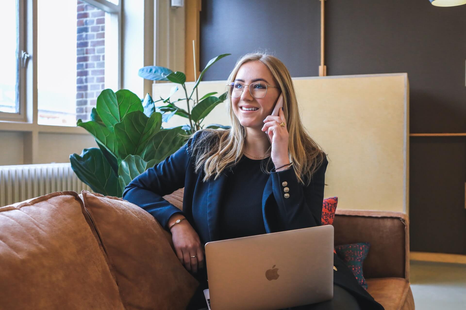 image of a woman working at an agency
